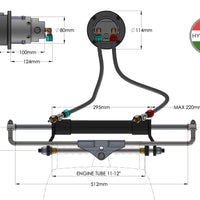 Hydrodrive MF175W Outboard Hydraulic system for engines up to 175HP with fixed cylinder