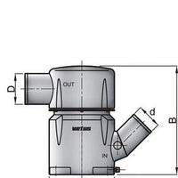 VETUS waterlock type MGP, inlet 127mm-45°,  outlet 127mm (MGP5455)