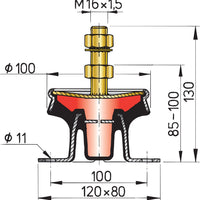 VETUS hydraulic engine mounting (MITSTEUN)