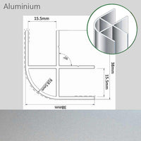 Corner Profile Aluminium Finish 38 x 38 x 2200mm