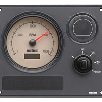 VETUS engine panel type MP21, 12V, with cream instruments.