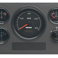 VETUS engine panel type MP34, 24V, with black instruments