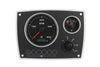 VETUS Aluminium engine panel, second generation 12V, 2 black instruments (0-4,000rpm)