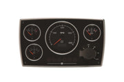 VETUS Stylish aluminium engine panel with black gauges, 24V, (0-4,000rpm)