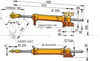 VETUS hydraulic cylinder for 8 mm tubing (MTC3008)