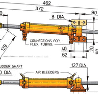 VETUS hydraulic cylinder for 8 mm tubing (MTC3008)