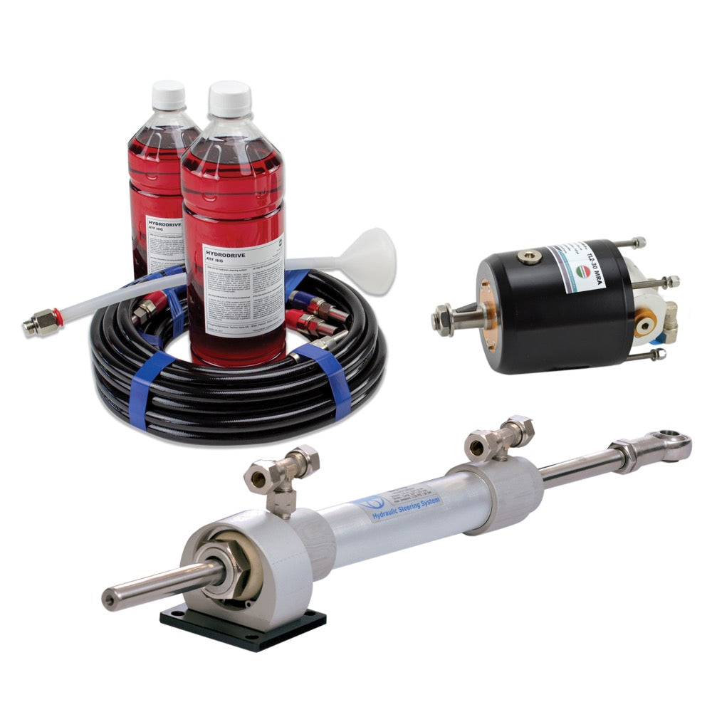 Hydrodrive MU75TF-MRA Inboard Hydraulic System for boats up to 12 m (40 ft), featuring auto-lubricating IGUBAL® spherical bearing support