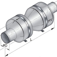 VETUS muffler type MV, 100mm, for high-performance craft (MV100)