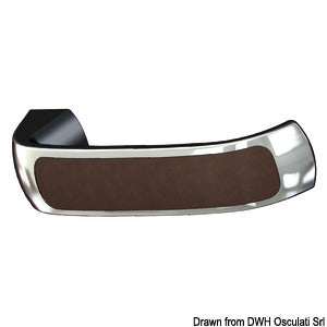 LEATHER lockless handle pair w/plates