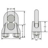AG Commercial Wire Rope Grip Galvanised 8mm
