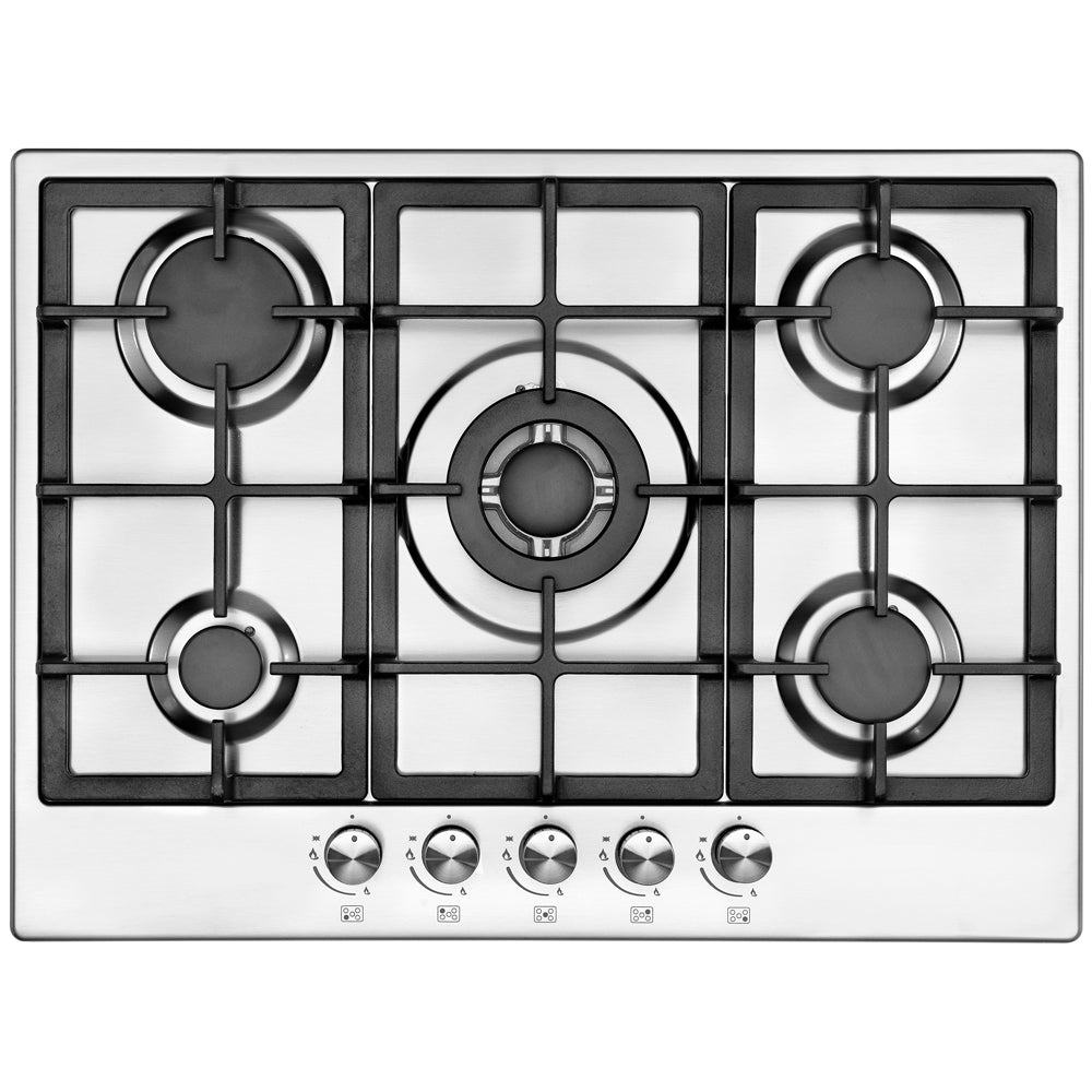 Focal Point Stainless Steel LPG Hob with 5 Burners (70cm)
