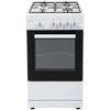 Single Cavity Gas Cooker with 4 Burner Hob (50cm / White / 48L)