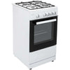 Single Cavity Gas Cooker with 4 Burner Hob (50cm / White / 48L)