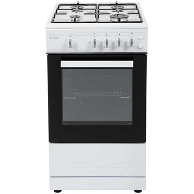 Single Cavity Gas Cooker with 4 Burner Hob (50cm / White / 48L)
