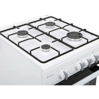 Single Cavity Gas Cooker with 4 Burner Hob (50cm / White / 48L)