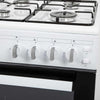 Single Cavity Gas Cooker with 4 Burner Hob (50cm / White / 48L)