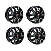 AG Light Alloy Trim Set Black Silver 16 Inch