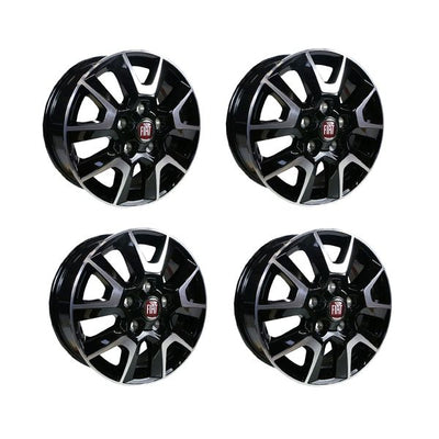 AG Light Alloy Trim Set Black Silver 16 Inch