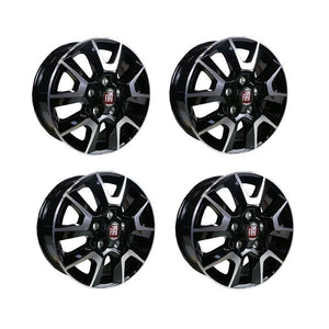 AG Light Alloy Trim Set Black Silver 16 Inch