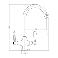 AG Harrogate Kitchen Tap in Brushed Nickel
