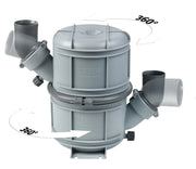 VETUS Dual-stage waterlock with 45mm hose connections, 4.5 litres