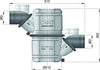 VETUS Dual-stage waterlock with 65mm hose connections (NLP65)