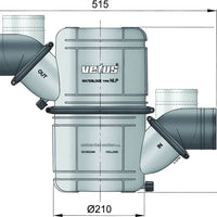 VETUS Dual-stage waterlock with 65mm hose connections (NLP65)