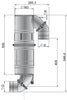 VETUS muffler/gooseneck type NLPG, 60mm hose connections (NLPG60)