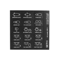 VETUS Set name plates np11 for