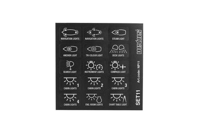 VETUS Set name plates np11 for