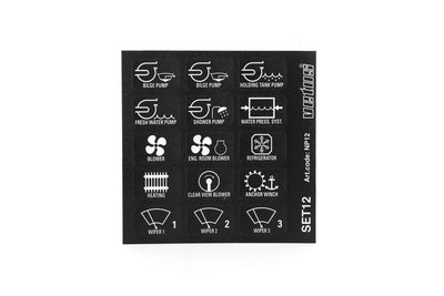 VETUS Set name plates np12 for
