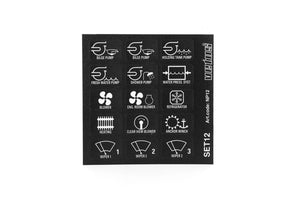 VETUS Set name plates np12 for