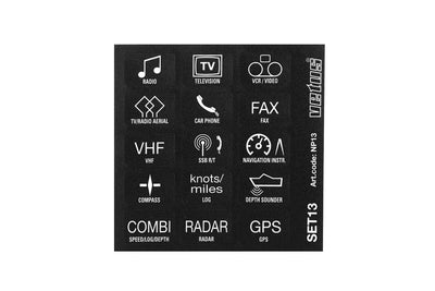 VETUS Set name plates np13 for