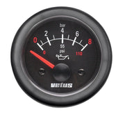 VETUS oil pressure gauge, black, 12V, cut-out size 52mm