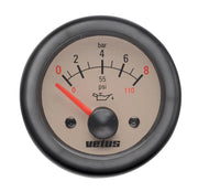 VETUS oil pressure gauge, cream, 24V, cut-out size 52mm