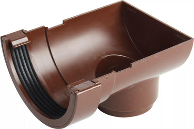 Osma Roundline Stopend Outlet Brown 112mm