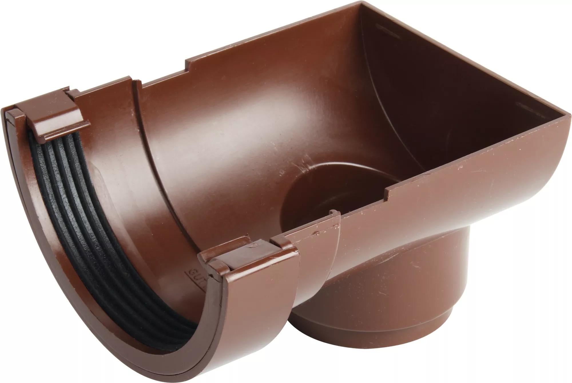 Osma Roundline Stopend Outlet Brown 112mm