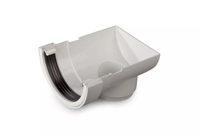 Osma Roundline Stopend Outlet White 112mm
