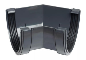 Osma Deepline Gutter Angle 45°  Anthracite Grey 113mm