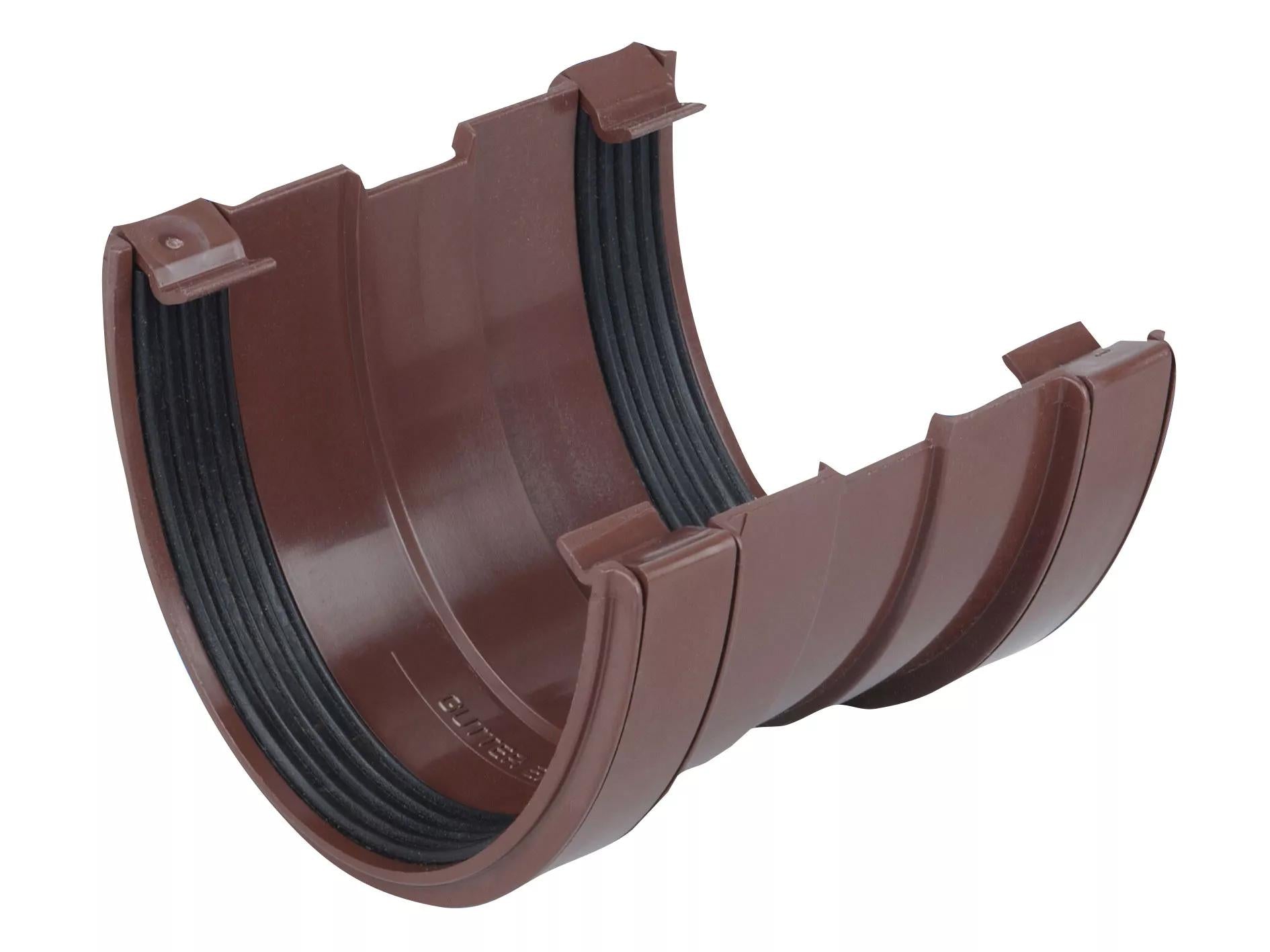 Osma Deepline Gutter Union Brown 113mm