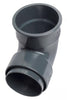 Osma Roundline Pipe Bend 87.5° 68mm Anthracite Grey