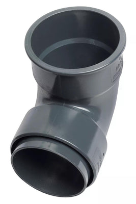Osma Roundline Pipe Bend 87.5° 68mm Anthracite Grey