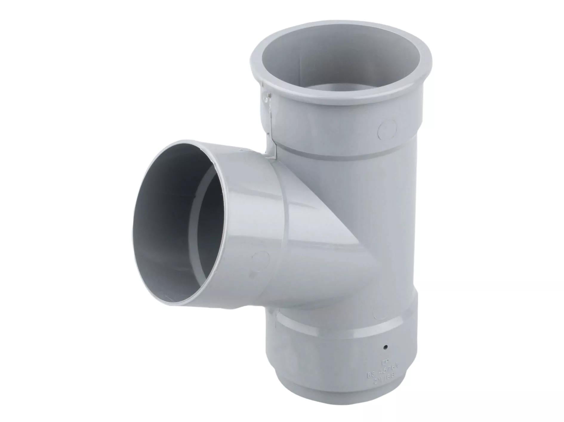 Osma Roundline Pipe Branch 67.5° Grey 68mm