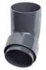 Osma Roundline Off Bend Spigot 68mm Anthracite Grey