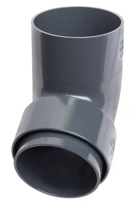 Osma Roundline Off Bend Spigot 68mm Anthracite Grey