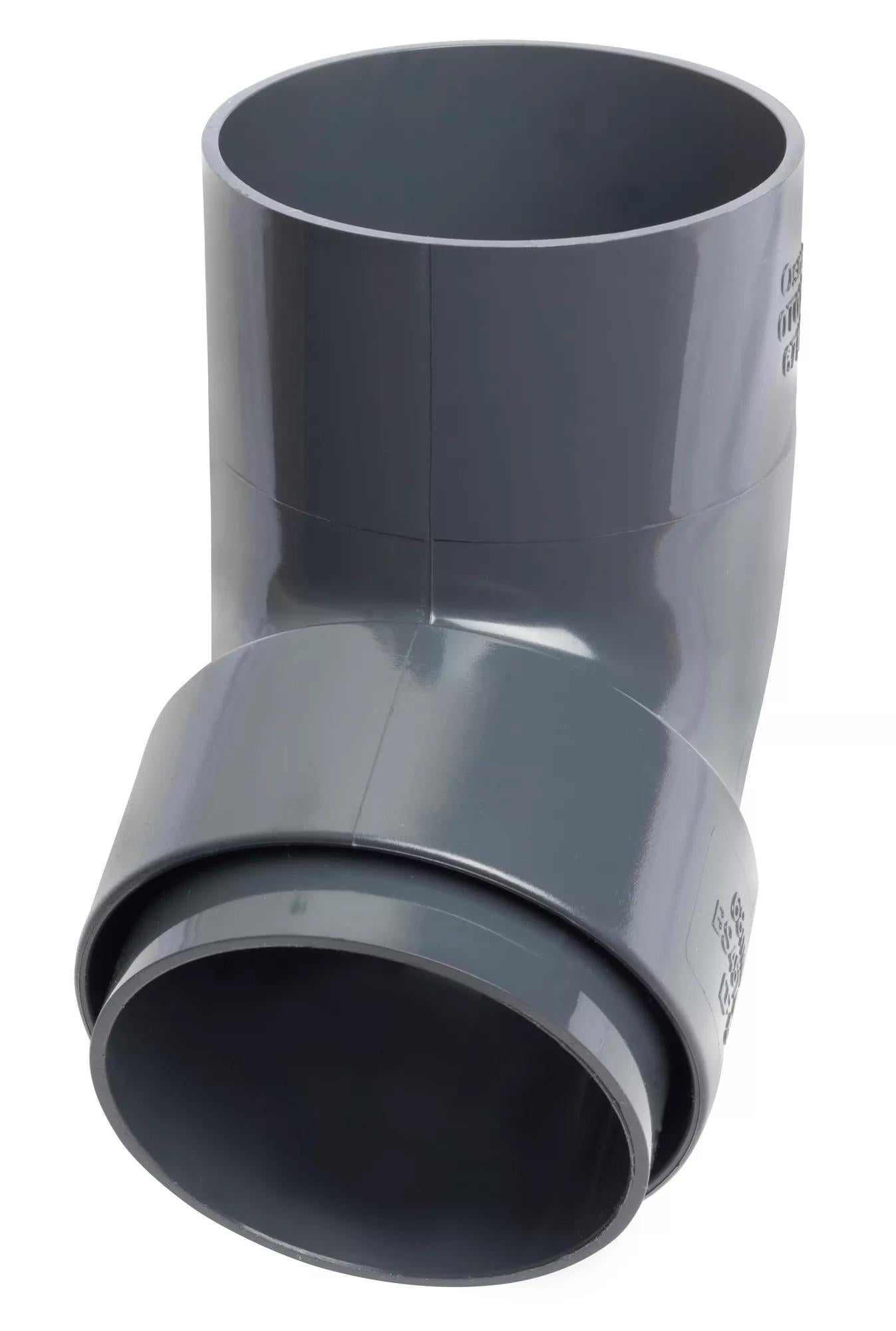 Osma Roundline Off Bend Spigot 68mm Anthracite Grey