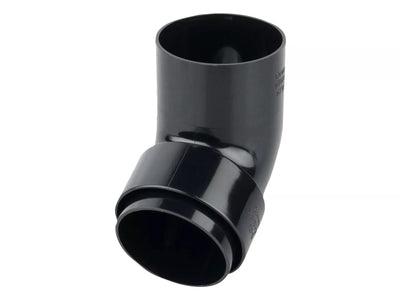 Osma Roundline Offset Bend Spigot Black 68mm