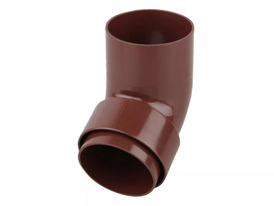 Osma Roundline Offset Bend Spigot Brown 68mm
