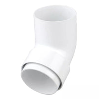 Osma Roundline Offset Bend Spigot White 68mm