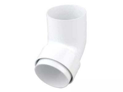 Osma Roundline Offset Bend Spigot White 68mm